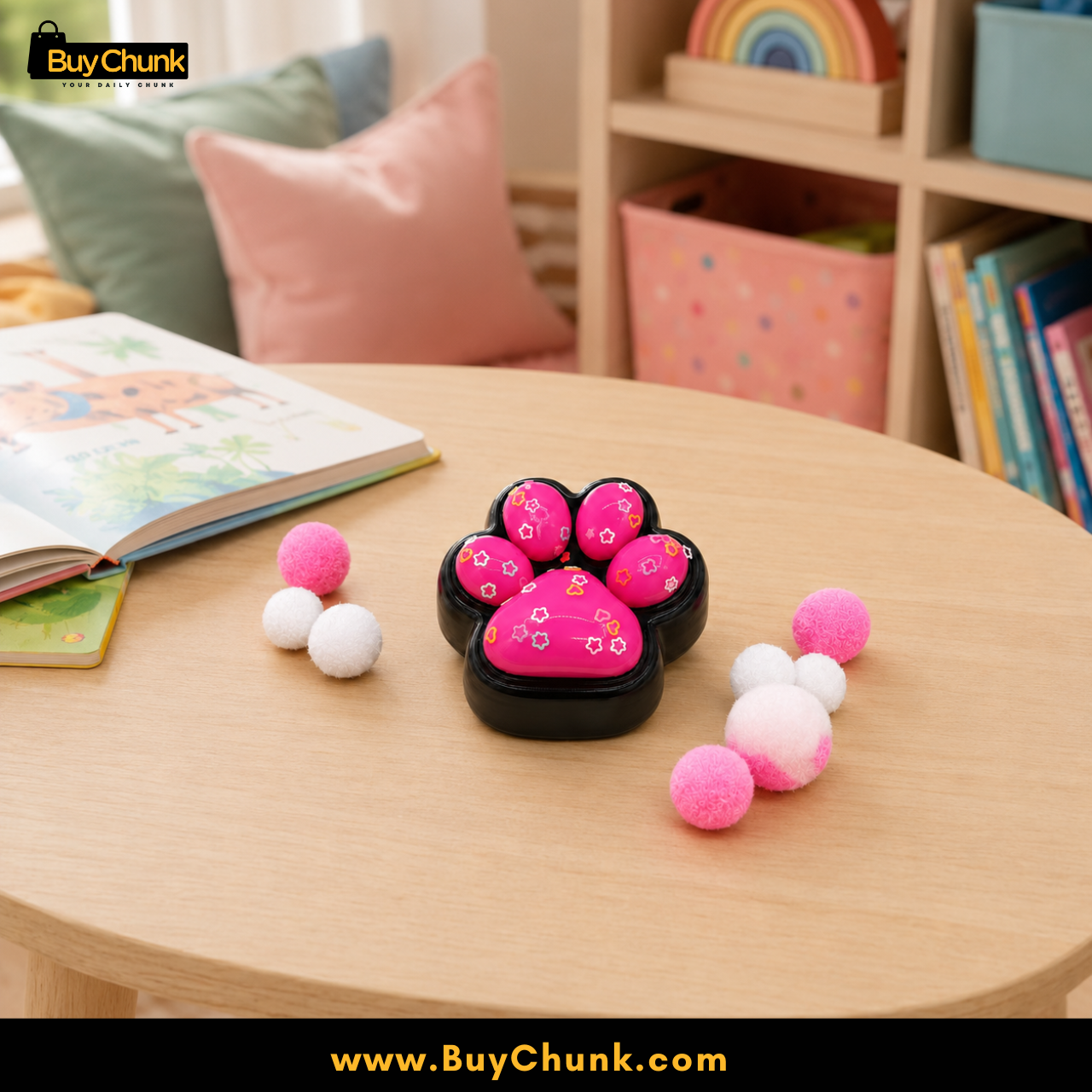 Cute Hot Pink Paw Squishy Toy | Stress Relief Fidget for Kids 4 Cute Hot Pink Paw Squishy Toy | Stress Relief Fidget for Kids - Image 4