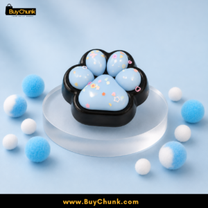 Alternative view of Cute Sky Blue Paw Squishy Toy | Soft Squeeze Fidget
