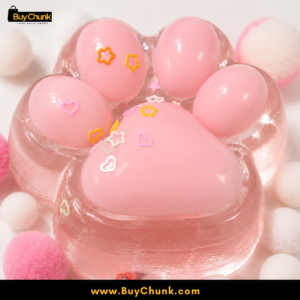Alternative view of Transparent Pink Paw Squish |Stress Relief Sensory Toy