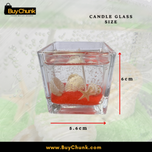 Red scented gel candle creating a warm decorative atmosphere for indoor spaces