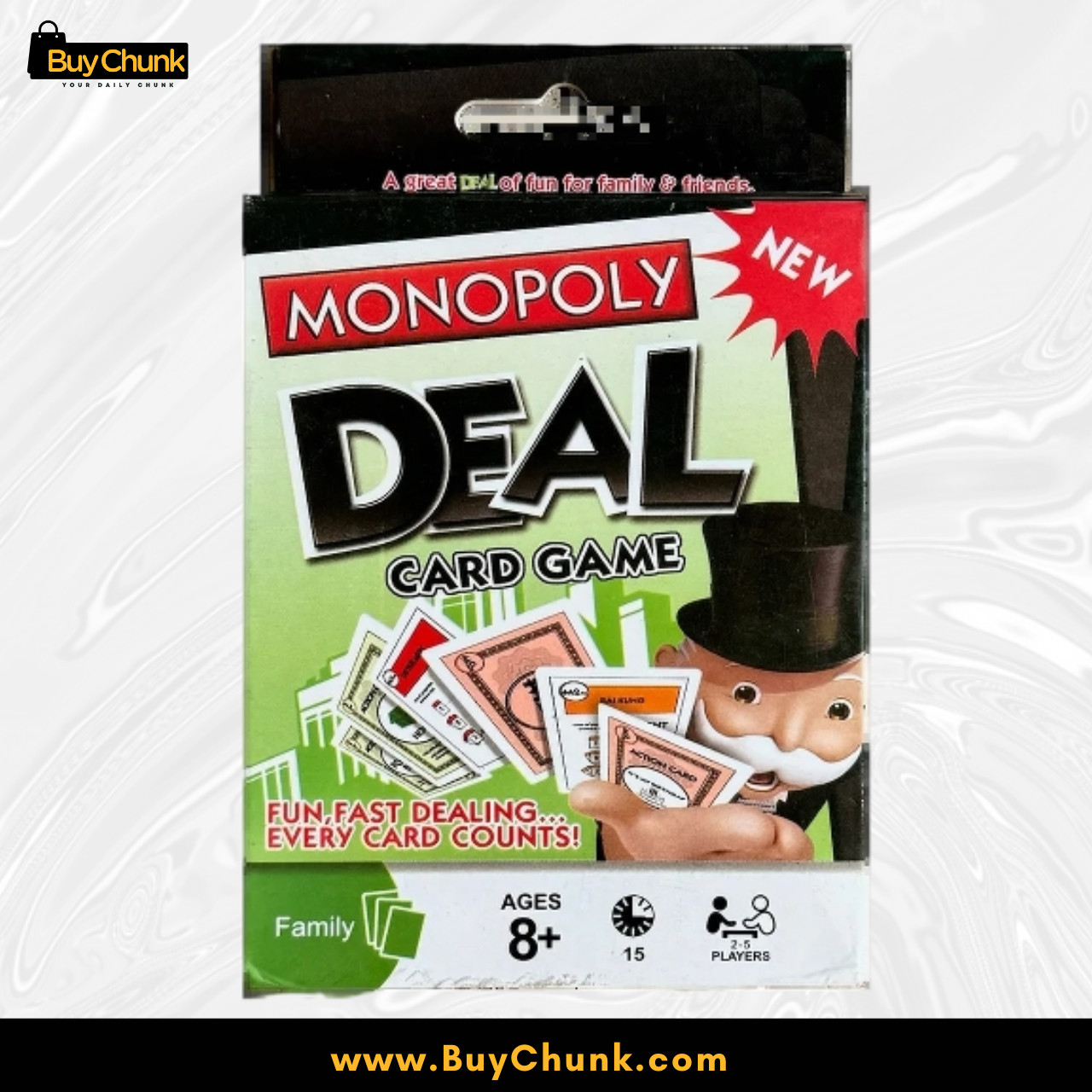 Monopoly Deal Playing Card Game for Fast Family Fun | Fast 15-Minute Property Trading Game for 2–5 Players-uno 4 Purple Deal Breaker action card shown with additional Monopoly playing cards