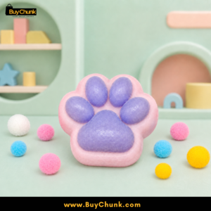 Soft paw-shaped squishy toy for calming sensory play and relaxation