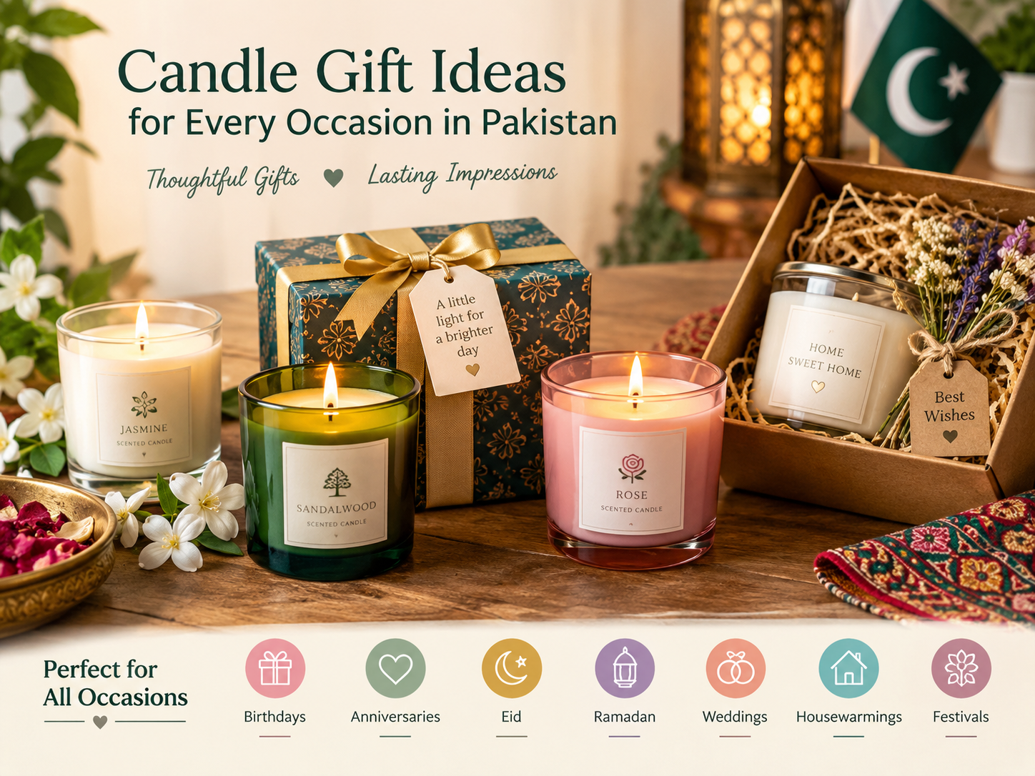 Gifting candles in Pakistan for birthdays and housewarmings