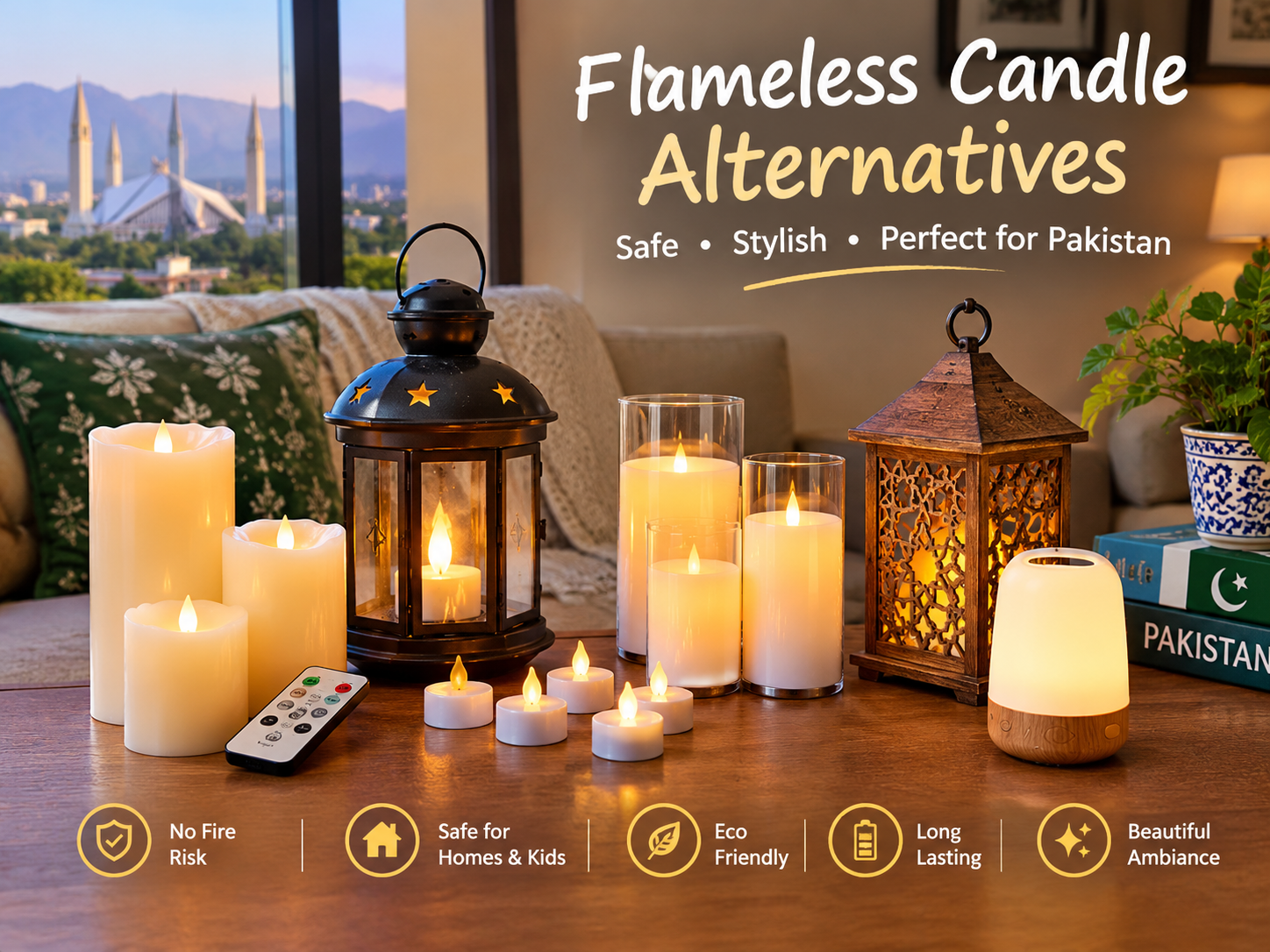 Candle safety in Pakistani homes using flameless LED alternatives