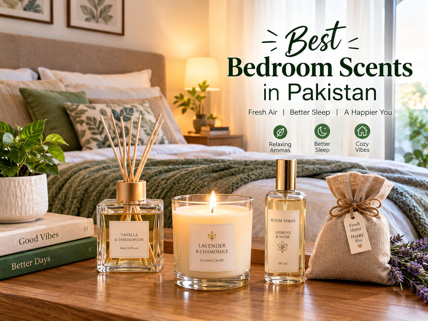 Bedroom vs lounge vs bathroom scents with relaxing bedroom fragrance