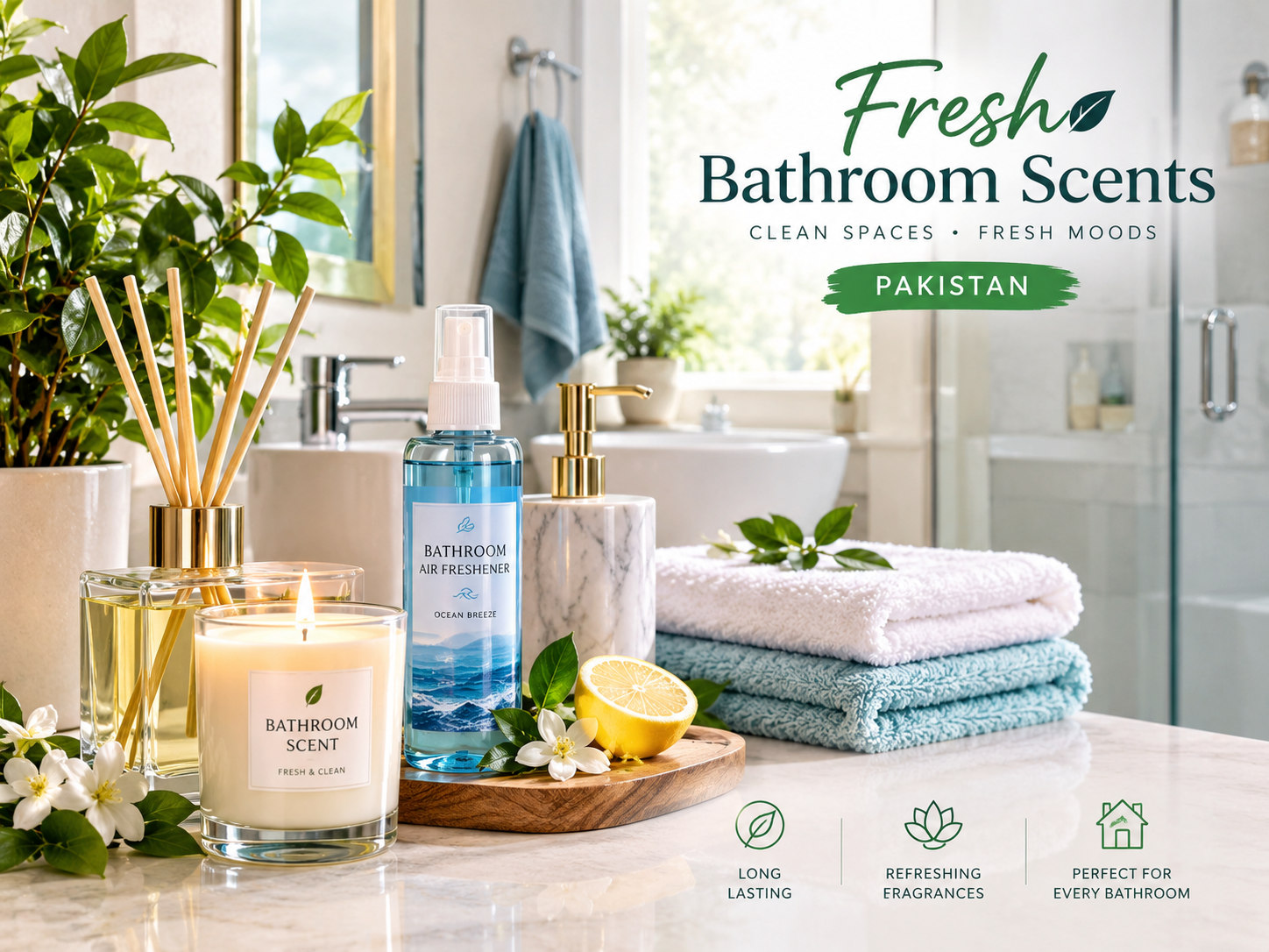 Bedroom vs lounge vs bathroom scents with fresh bathroom fragrance