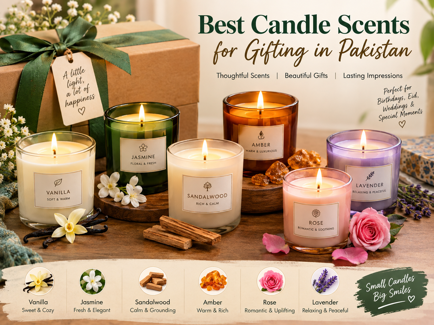 Best scents for gifting candles in Pakistan