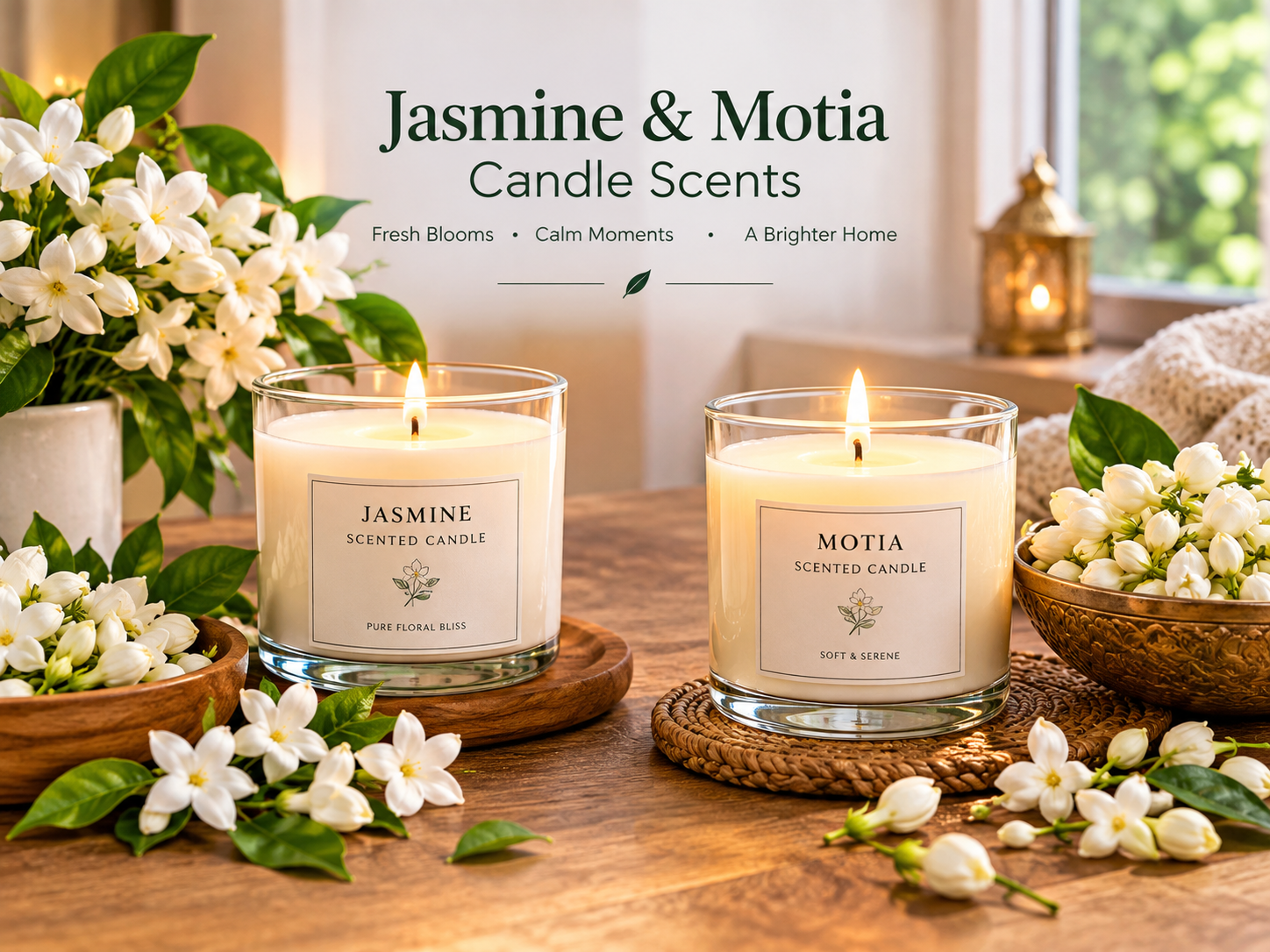Jasmine and motia candle scents for Pakistani homes