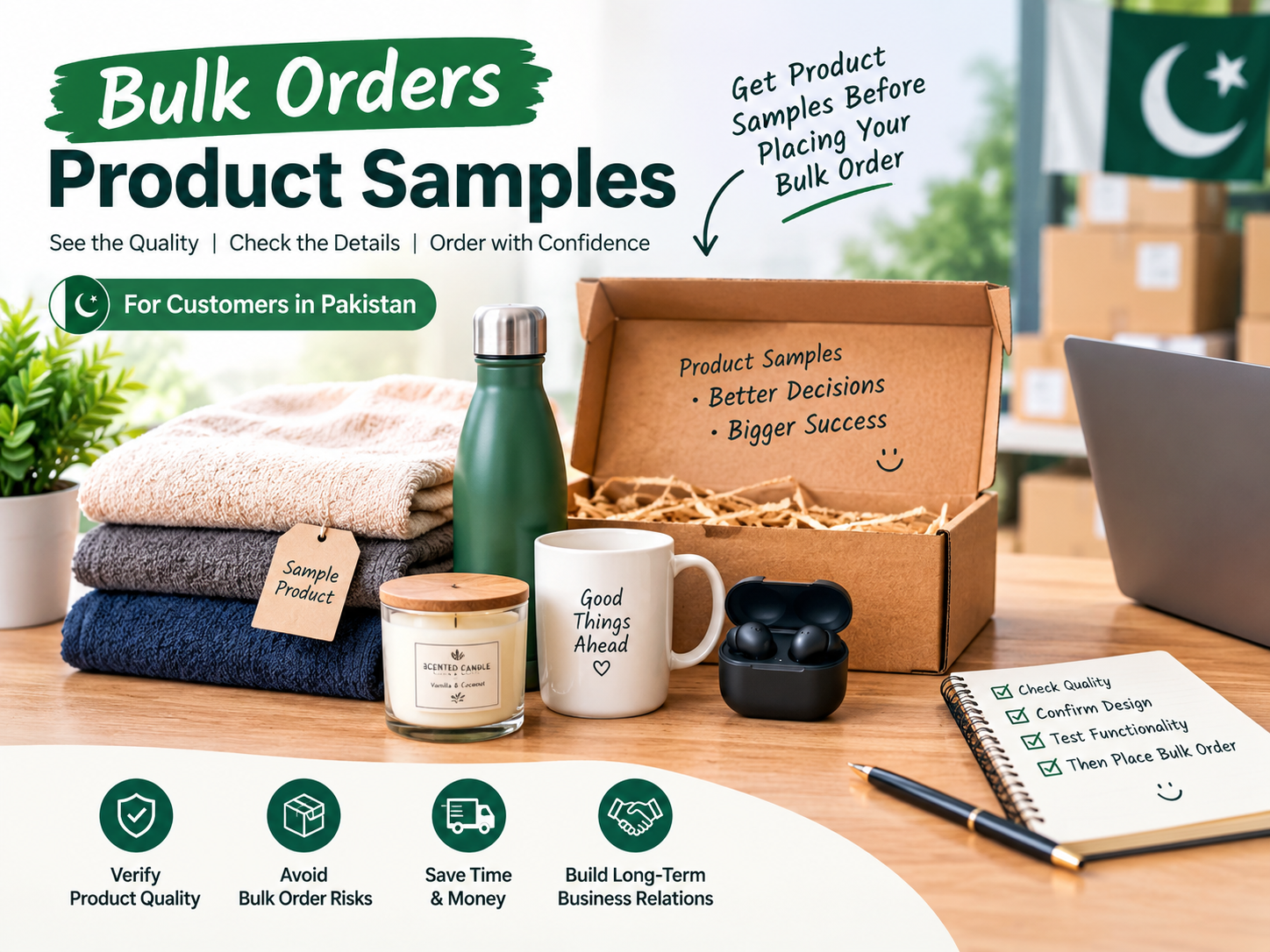 Product sample for bulk corporate orders in Pakistan