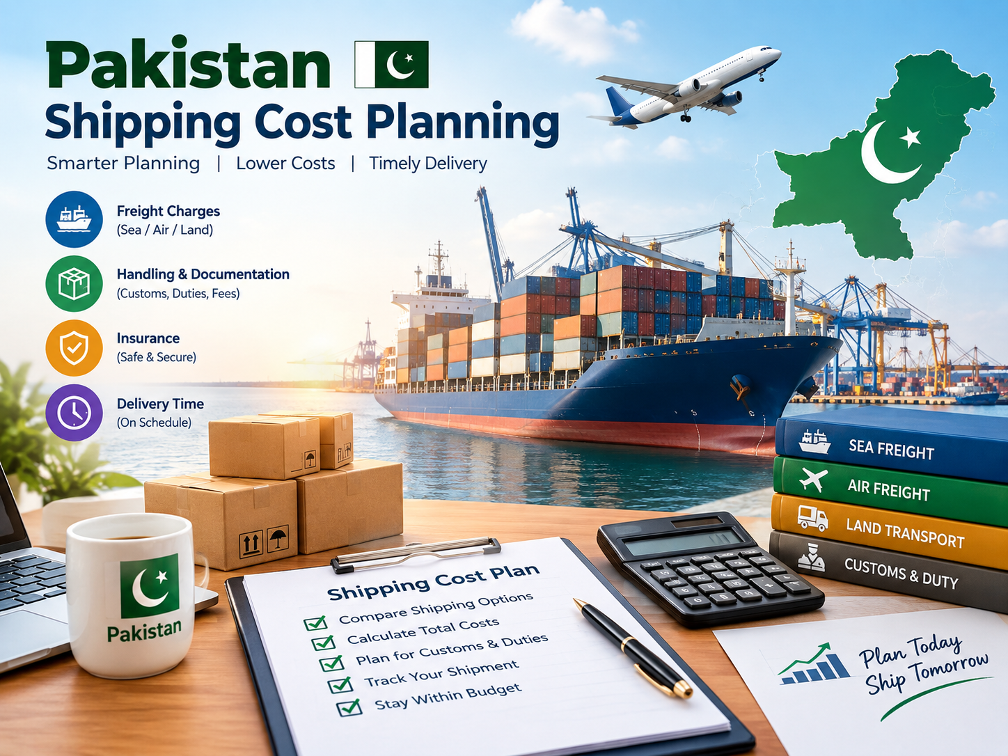 Cost planning for delivery across Pakistan