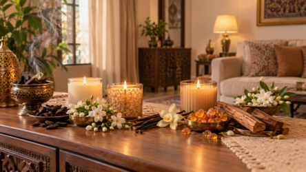 Best candle scents for Pakistani homes including bakhoor and motia