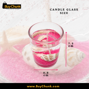 Decorative pink seashell scented candle for bedrooms, lounges and Pakistani homes