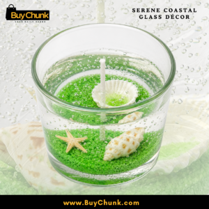 Round green scented candle styled beautifully on a modern Pakistani home table