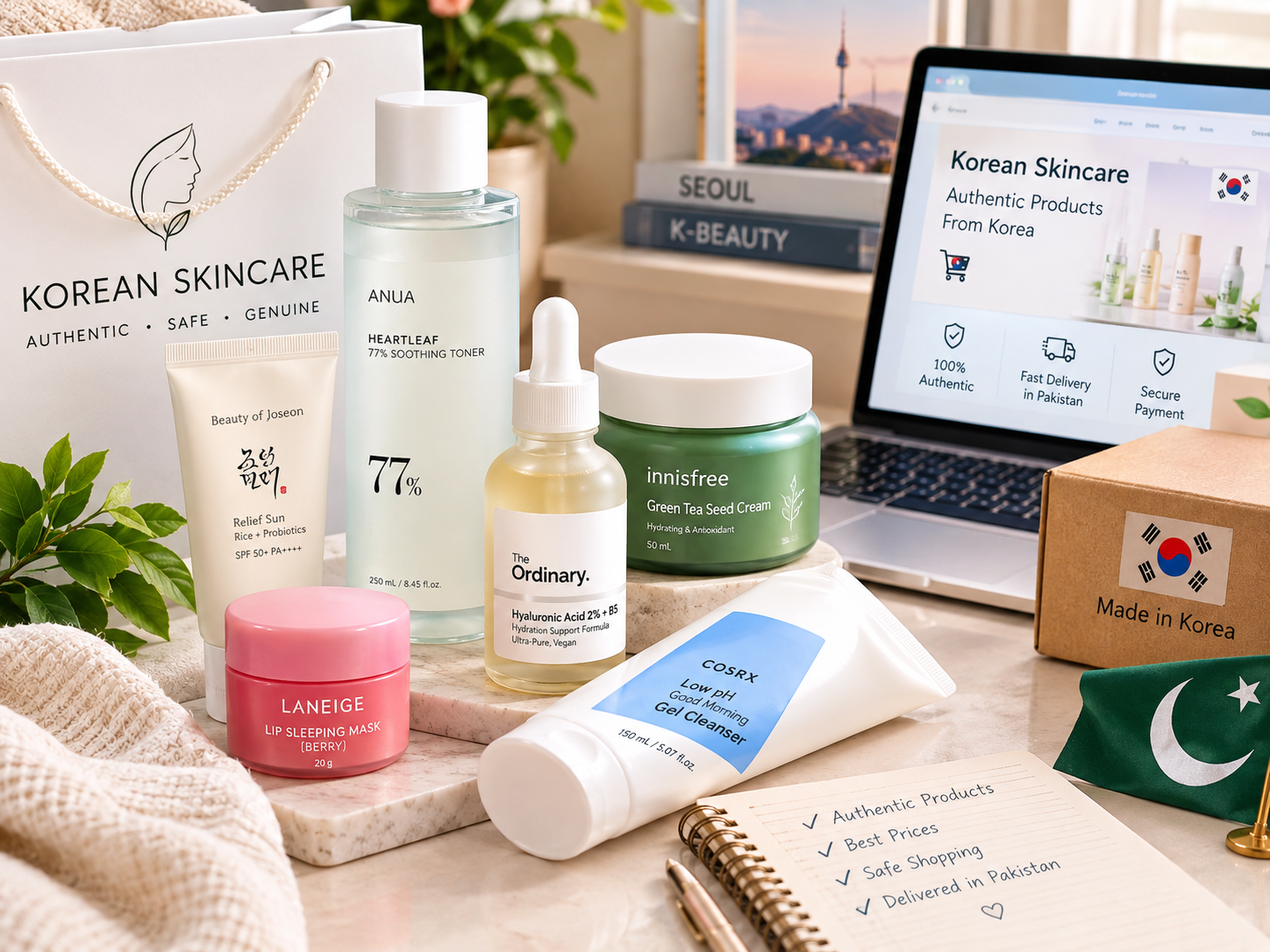 Authentic Korean skincare routine under Rs. 5,000 buying guide for Pakistan