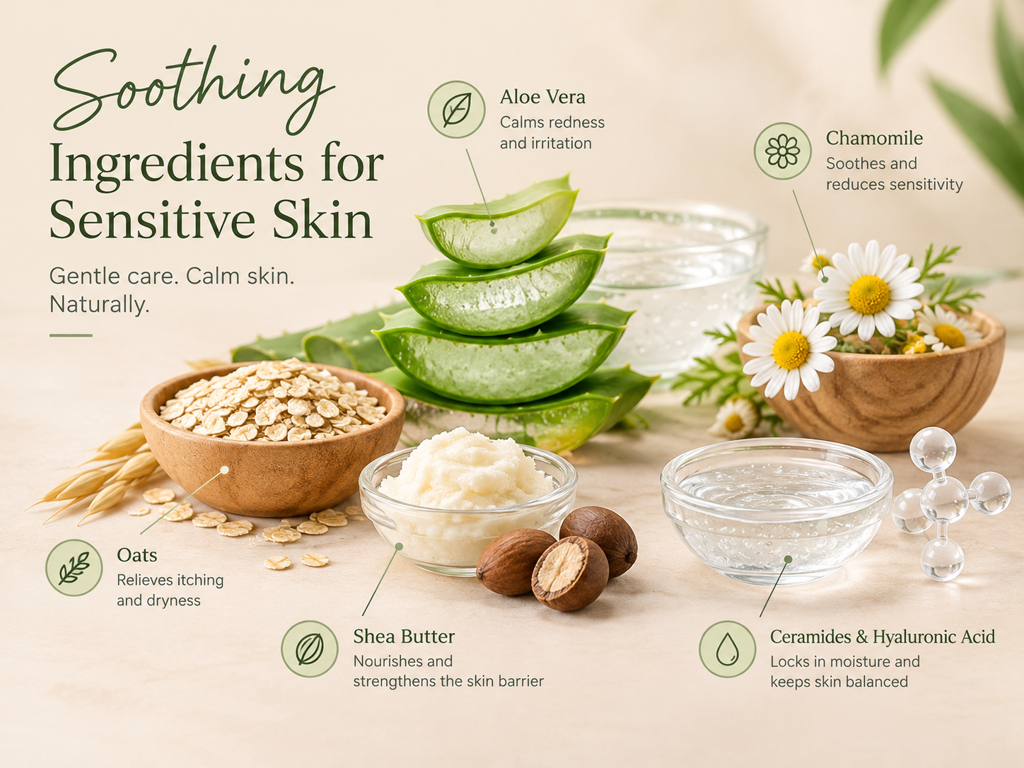 Best ingredients for sensitive skin with soothing colloidal oatmeal and gentle formulas