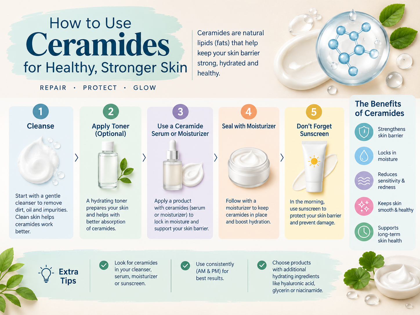 Ceramides for Skin: Complete Beginner Guide in Pakistan 3 Woman applying ceramides for skin hydration during morning skincare routine